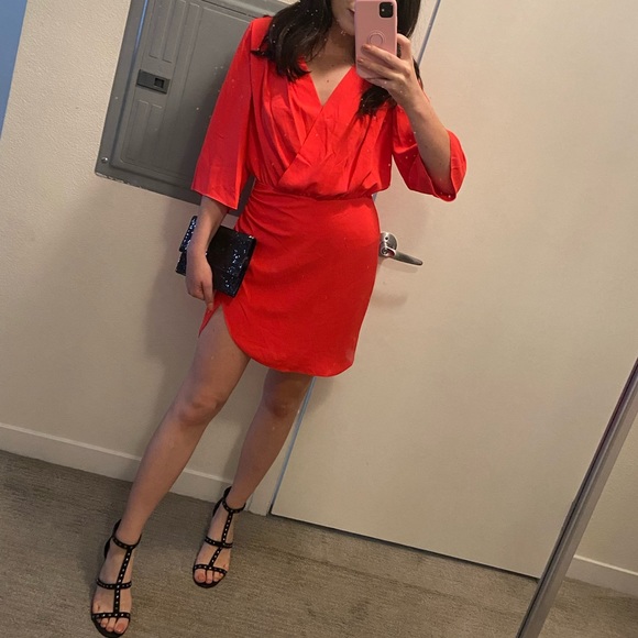 Amanda Uprichard Demetra Dress in Crimson, size S - Picture 4 of 7